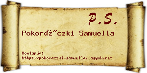 Pokoráczki Samuella névjegykártya